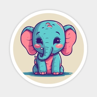 Happy baby elephant Magnet